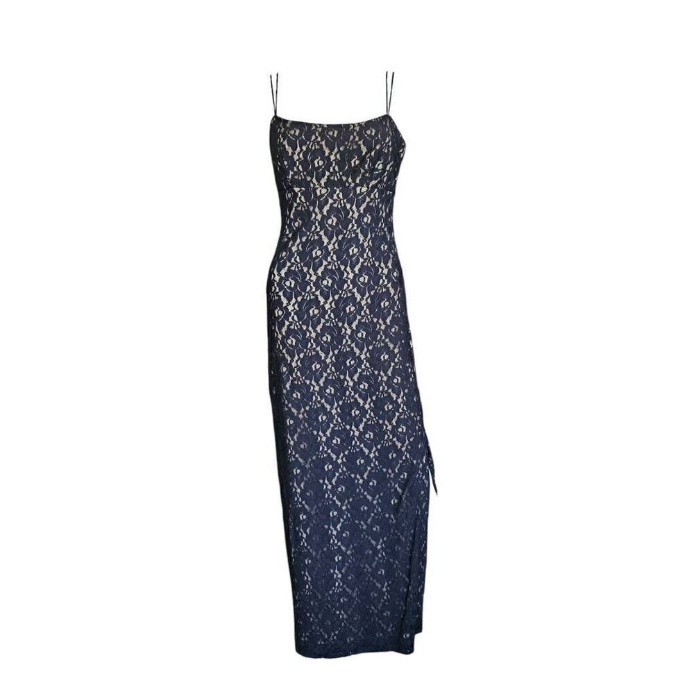 goth vintage lace maxi dress